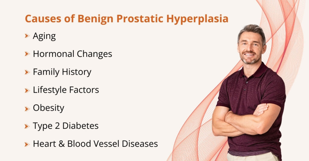 what are the causes of benign prostatic hyperplasia