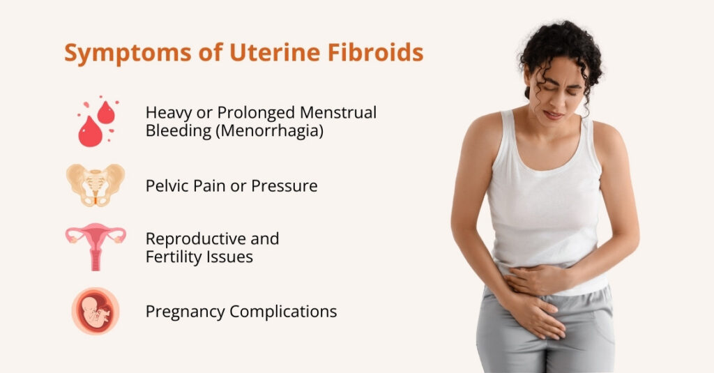what are the symptoms of uterine fibroids