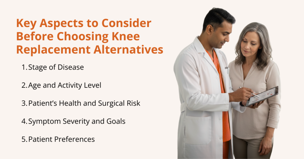 how do you choose the right alternative to knee replacement