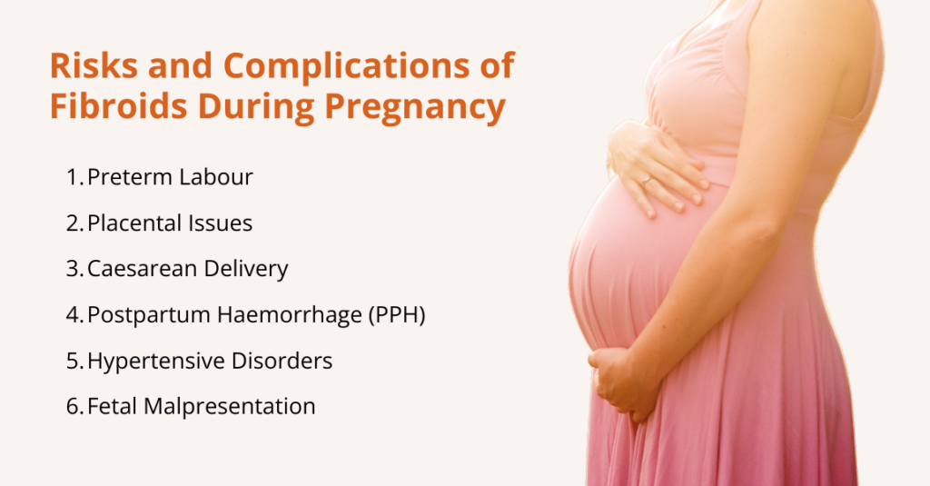 what are the risks and complications of fibroids during pregnancy